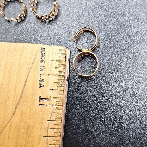 5 piece set of gold ear cuffs no piercing earrings boho jewelry hair accessories - Picture 5 of 7